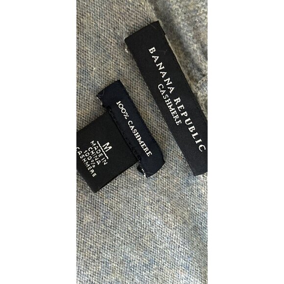 Banana Republic 100% Cashmere Sweater Heather Green Open Front Cardigan - Picture 8 of 9